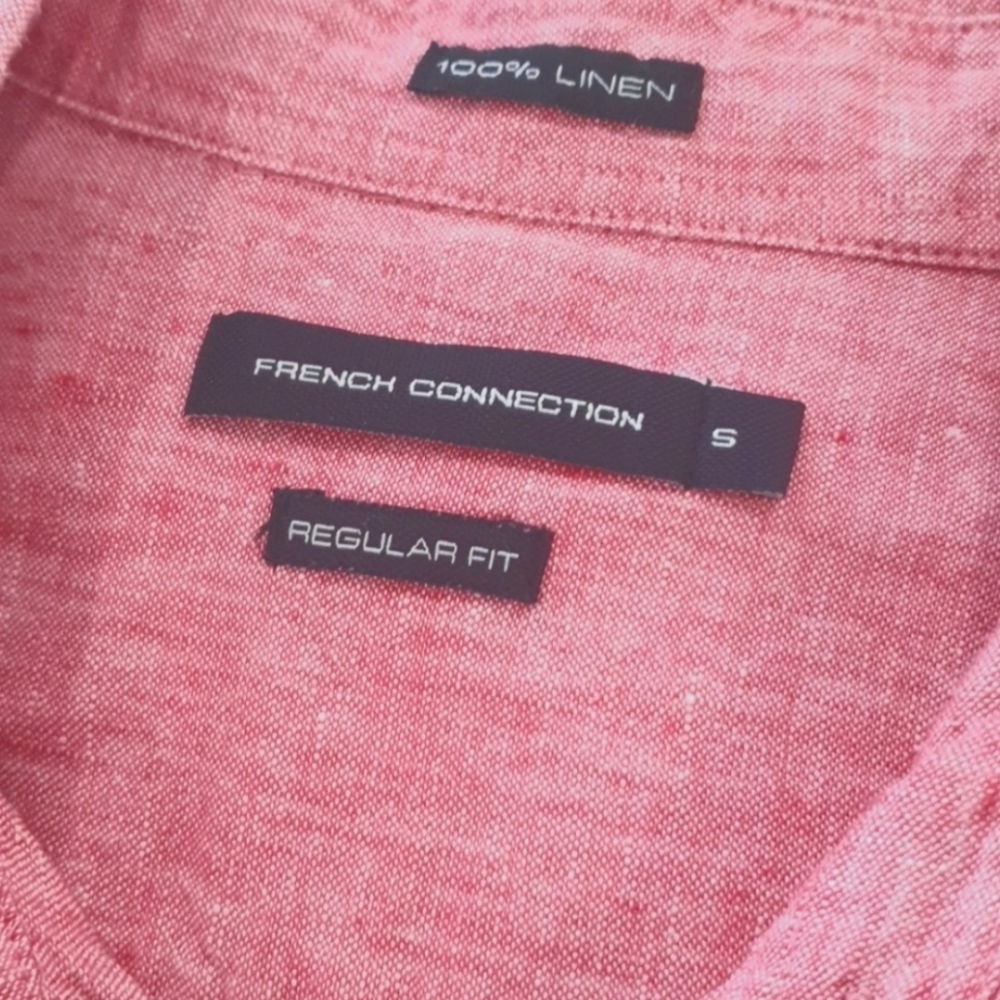 100% Linen French Connection Size 10 Long Sleeve Top - Picture 5 of 6